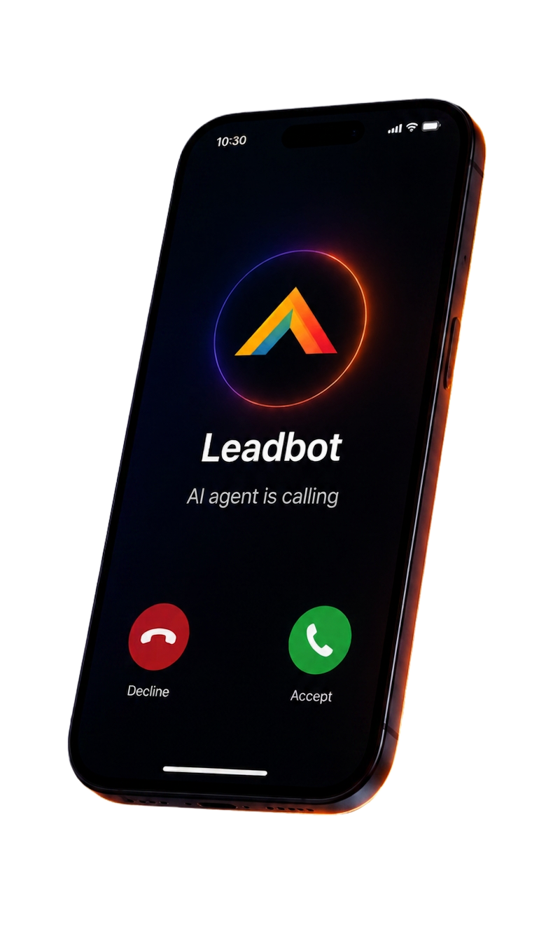Asystent AI Leadbot na telefonie